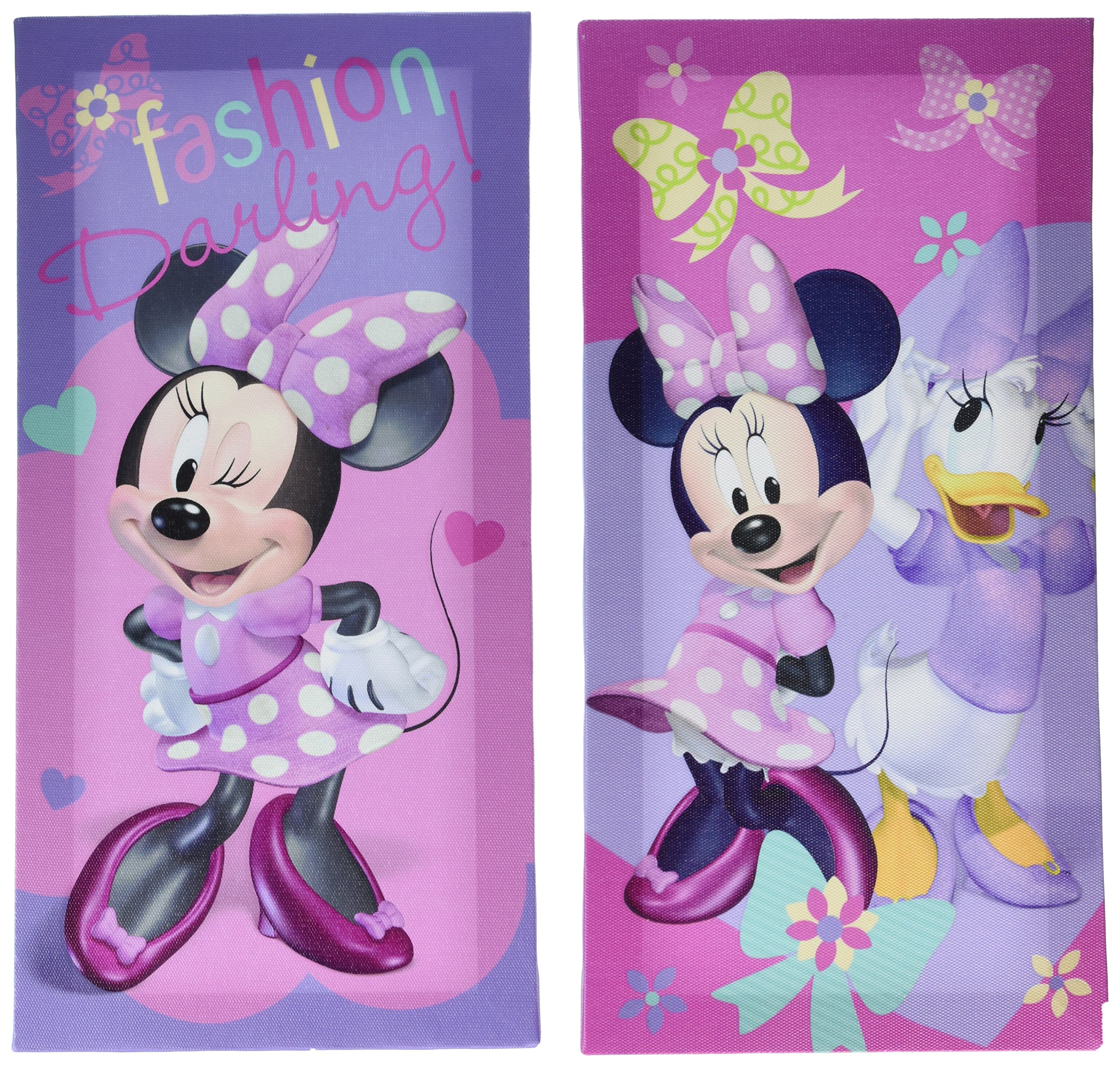 Amazon.com: Idea Nuova Disney Minnie Mouse Canvas Wall Art (2 Pack